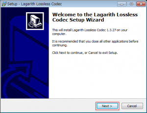 Lagarith Lossless Video Codec_インストール