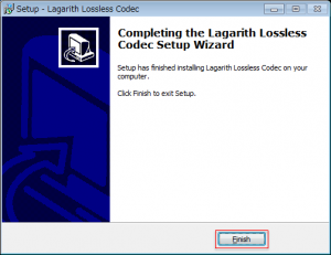 Lagarith Lossless Video Codec_インストール2