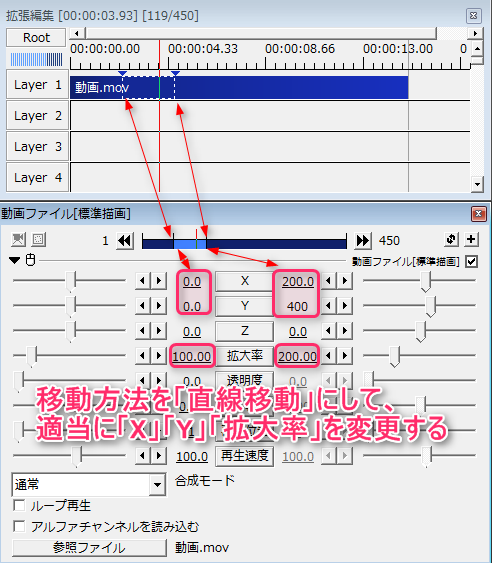 Aviutl 動画の一部を拡大 縮小する方法 Aviutlの易しい使い方