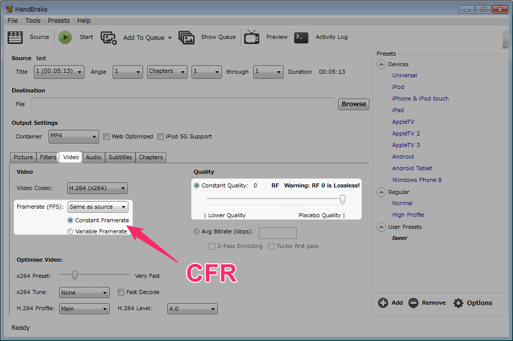 videoproc vfr to cfr